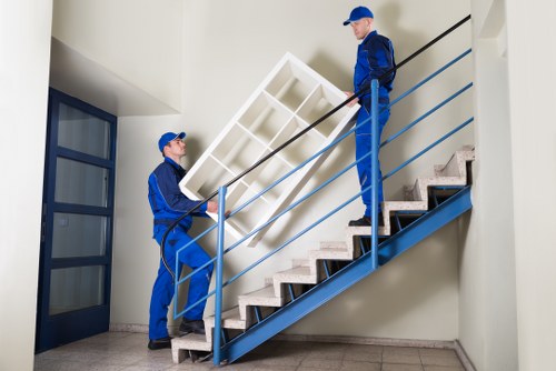 Van and crew preparing for a rubbish removal job